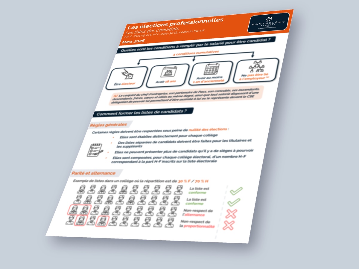 Image illustrant l'infographie CSE - Elections - Listes de candidats