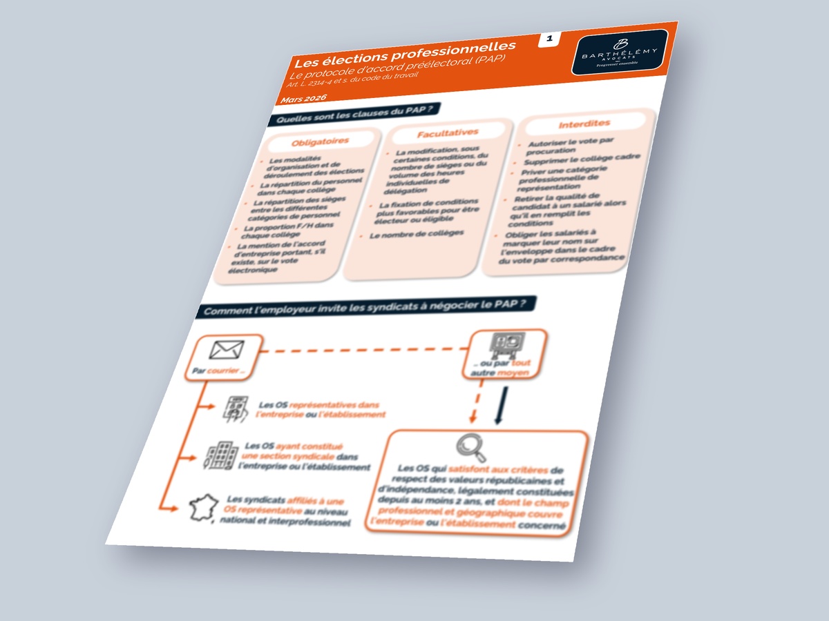 Image illustrant l'infographie CSE - Elections - PAP