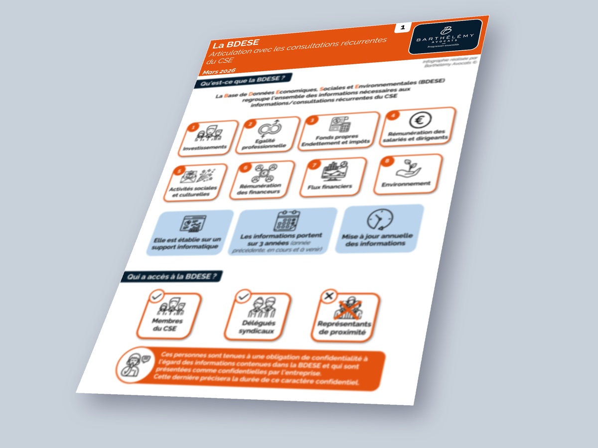 Image illustrant l'infographie Kit - BDESE - Articulation avec les consultations récurrentes du CSE