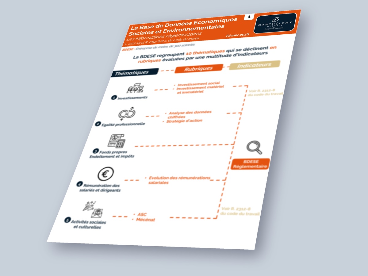 Image illustrant l'infographie Kit - BDESE - Contenu et aménagements