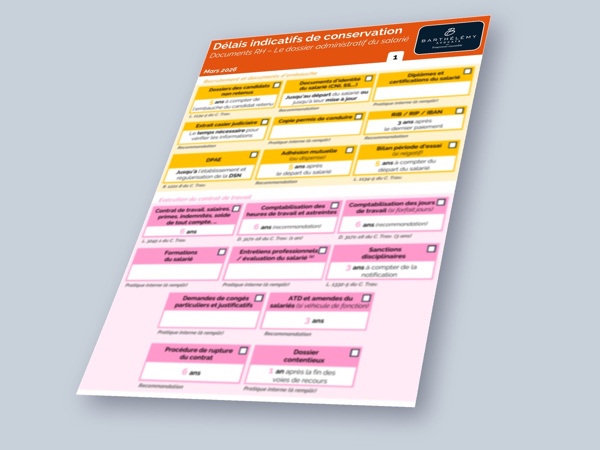 Image illustrant l'infographie Kit - Délais de conservation des documents