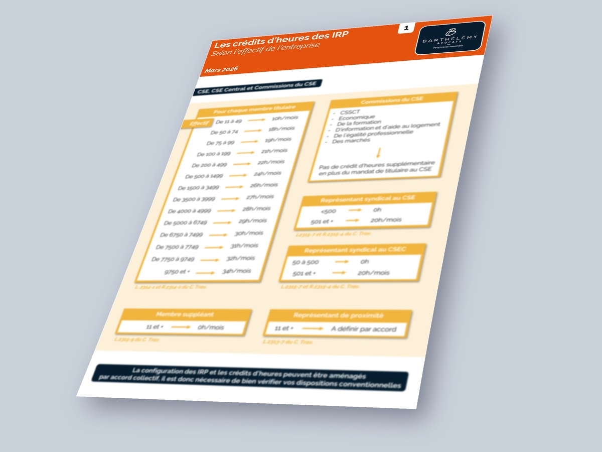 Image illustrant l'infographie Kit - Les heures de délégation - Bénéficiaires et nombre