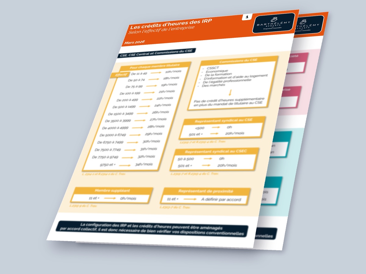 Image illustrant l'infographie Kit - Les heures de délégation - Bénéficiaires et nombre