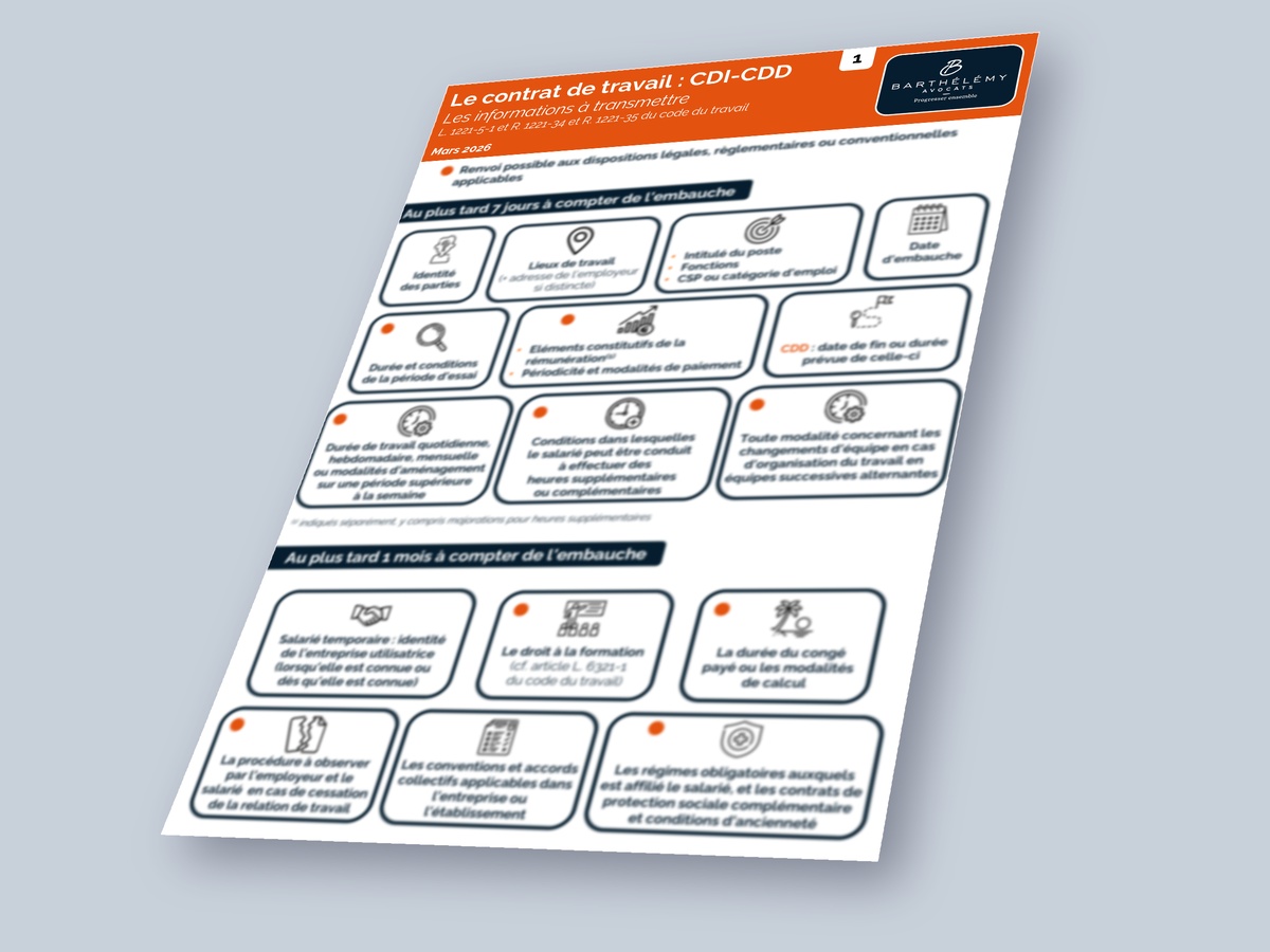 Image illustrant l'infographie Kit - Les informations à transmettre à l'embauche