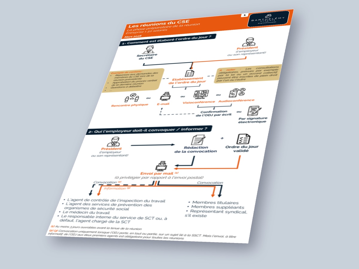 Image illustrant l'infographie Kit - Réunions du CSE (+50 salariés)