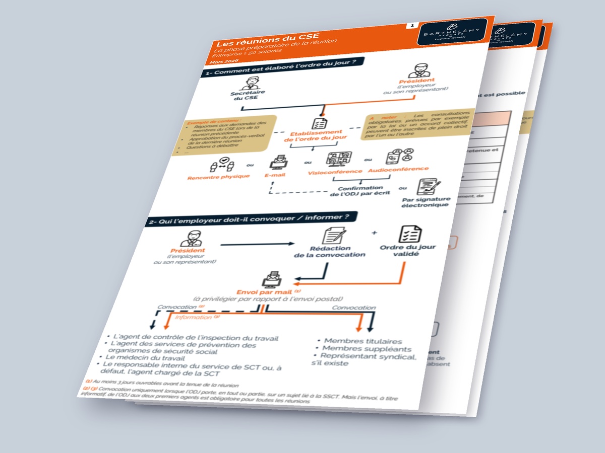 Image illustrant l'infographie Kit - Réunions du CSE (+50 salariés)