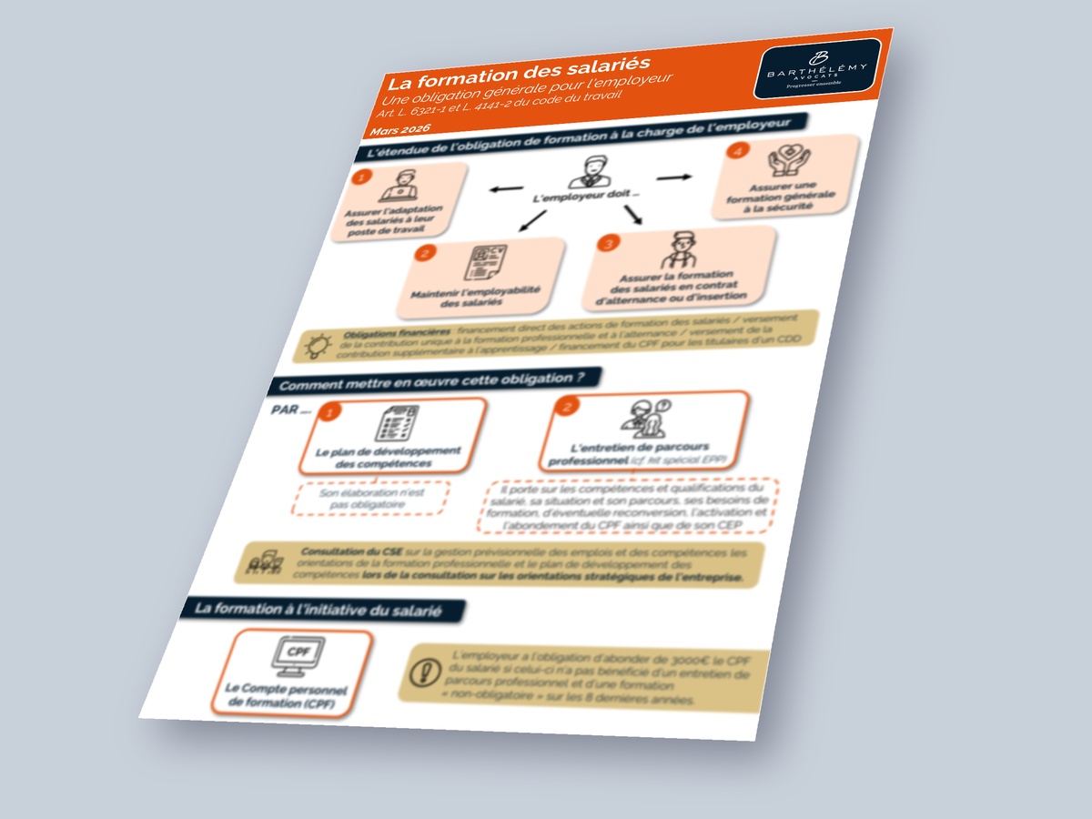 Image illustrant l'infographie La formation des salariés