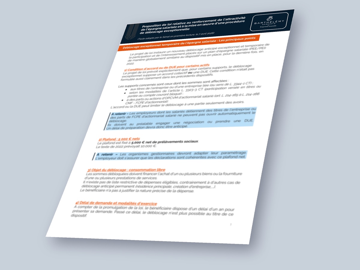 Image illustrant l'infographie Proposition de loi sur l'épargne salariale